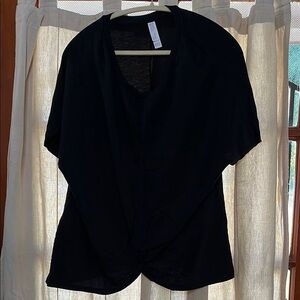 Stars Above Black Dolman Sleeve Wrap Blouse